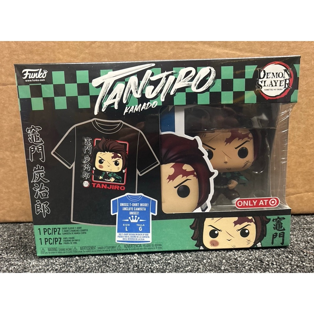FUNKO POP‎ TEE DEMON SLAYER TANJIRO KAMADO T-SHIRT LARGE BRAND NEW SEALED TARGET